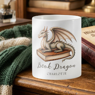 Book Dragon Fantasy Reader's Gift Coffee Mug