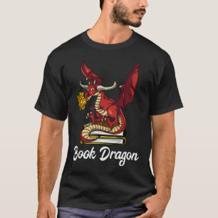 Book Dragon Fantasy T-Shirt