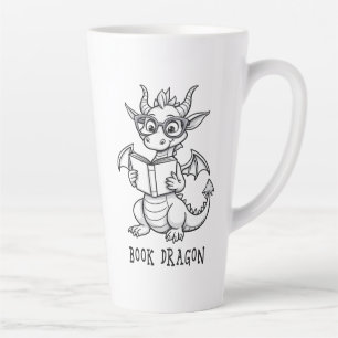 Book dragon latte mug
