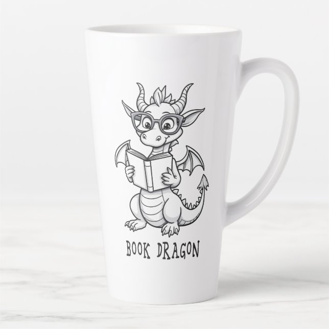 Book dragon latte mug (Right)