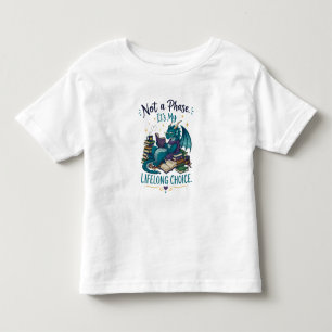 Book Dragon Reading Lover Not a Phase Lifelong Cho Toddler T-shirt