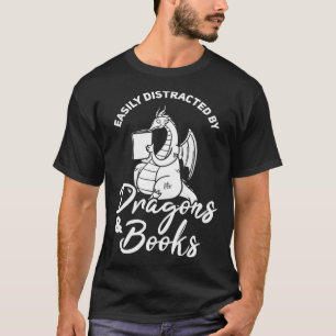 Book Dragon Reading Reader Bookworm T-Shirt