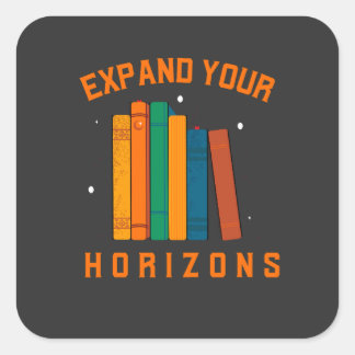 Book : Expand your horizon Square Sticker