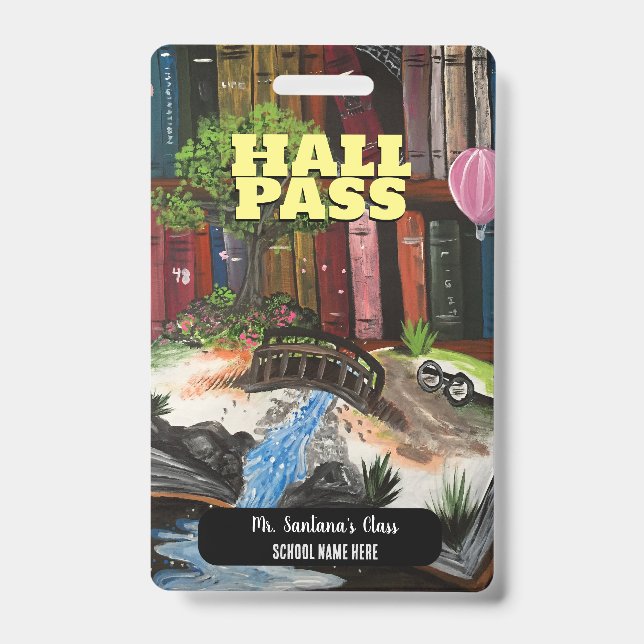 Book Experience Hall Pass Badge (Front)