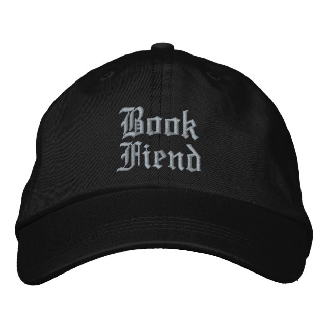 Book Fiend Book Lover Embroidered Hat (Front)