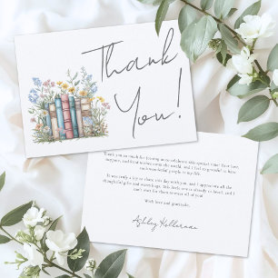Book Floral Thank You Card