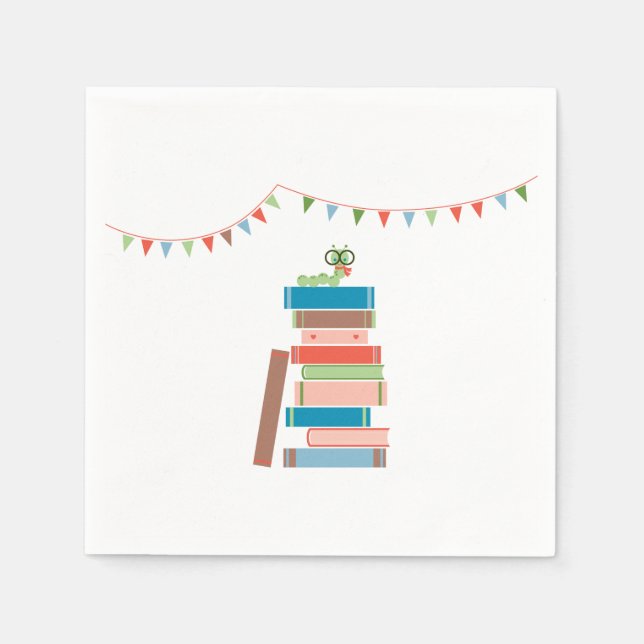 Book for Baby Shower Napkin (Front)