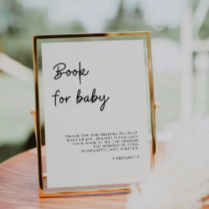 Book for Baby Sign, Baby Shower Invitation