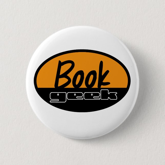 book geek 2 inch round button (Front)