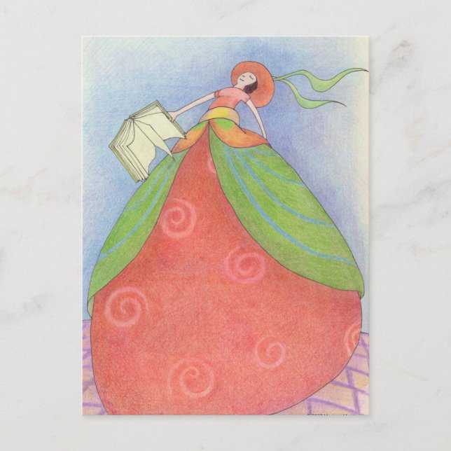 Book Girl Postcard (Front)