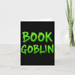 Book Goblin Funny Reading Or Writing School Studen Card
