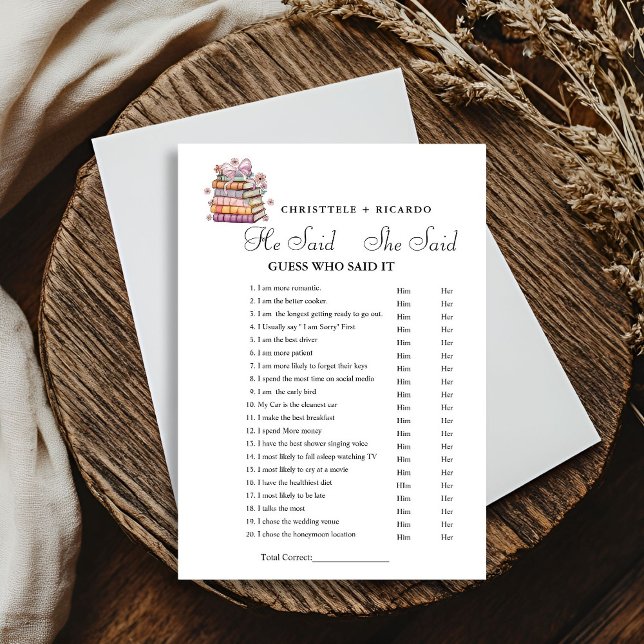 Book He dit qu'elle a dit Brive douche jeu carte (Créateur téléchargé)