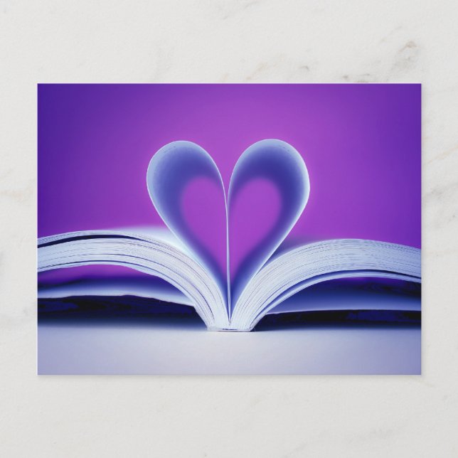 Book Heart Photography Postcard (Front)