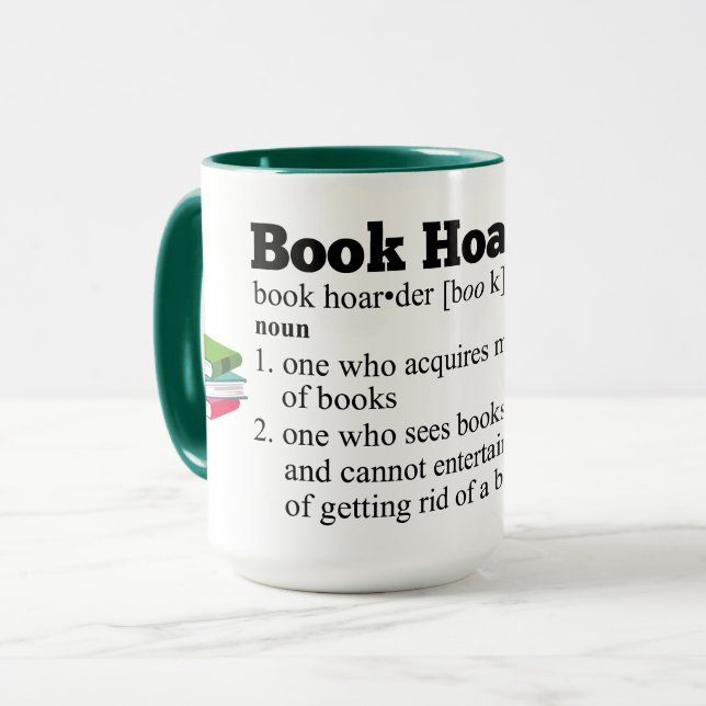 Book Hoarder Mug (Front Left)