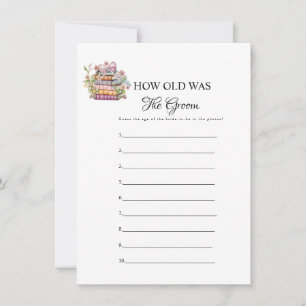 Book How old was the Groom Shower Game Card