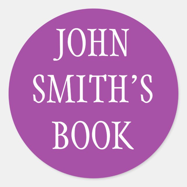 BOOK IDENTIFICATION STICKER - Customized (Front)