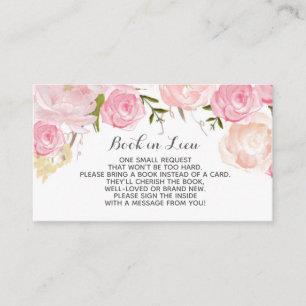 Book In Lieu Cards Watercolor flowers