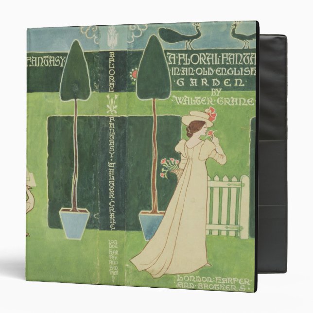 Book Jacket design for 'A Floral Fantasy in an Old Binder (Front/Inside)