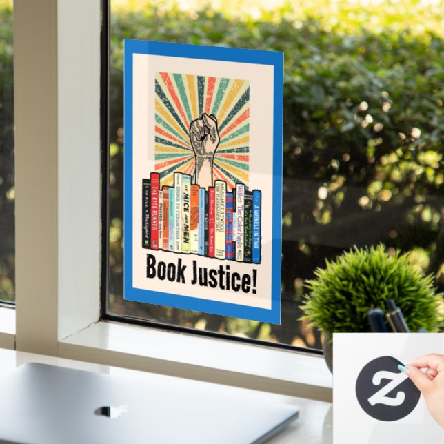 Book Justice! Window Cling (Office)