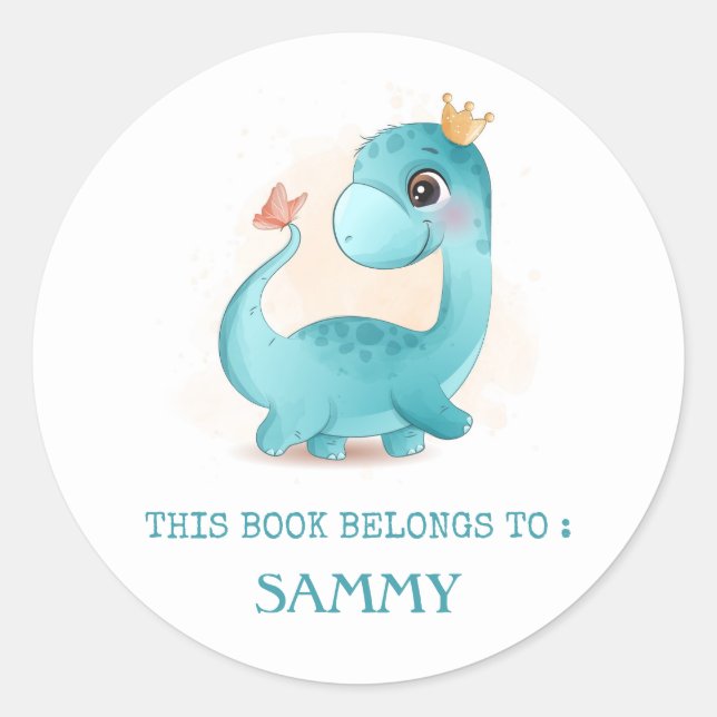 BOOK LABEL : CUTE BABY DINOSAUR (Front)