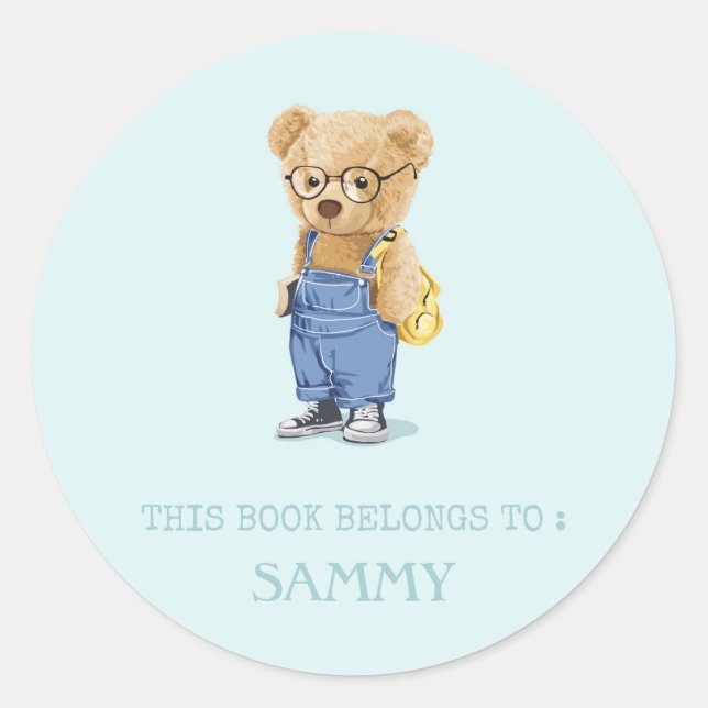 BOOK LABEL : CUTE TEDDY BEAR (Front)
