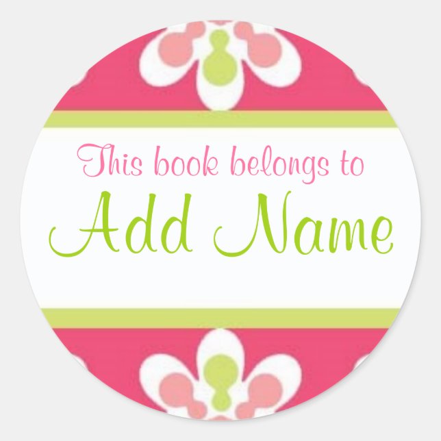 Book Label "this book belongs to" Retro (Front)