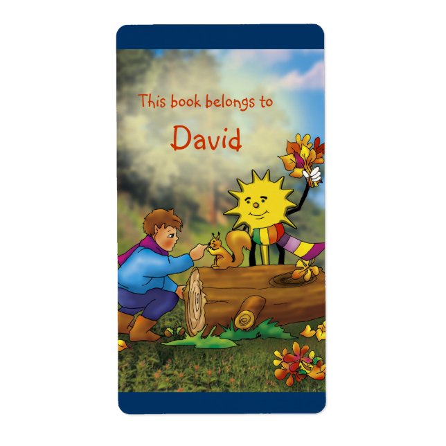 Book Labels with squirrel (Front)