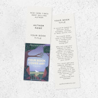 Book Launch Author Promotional Mini Bookmark Card