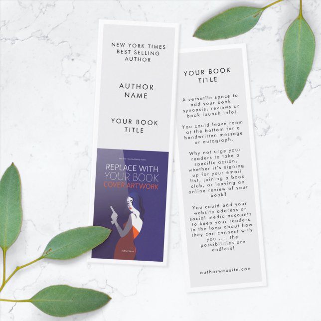 Book Launch Author Promotional Mini Bookmark Card (Creator Uploaded)