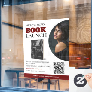 Book Launch Custom Window Cling