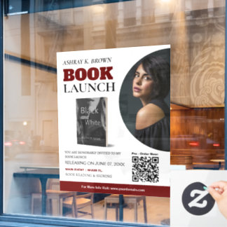 Book Launch Custom Window Cling