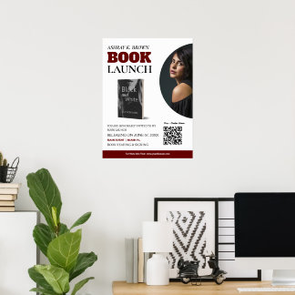 Book Launch Editable Custom Poster