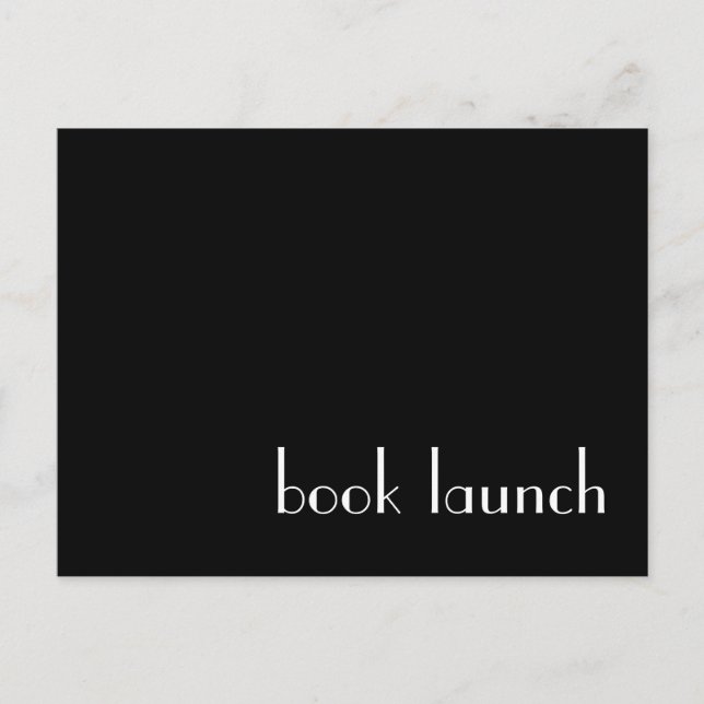 Book Launch Postcard (Front)