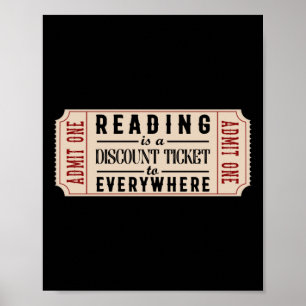 Book Literature Reading Is A Discount Ticket To Poster