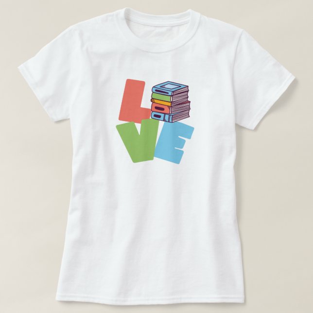 Book Love T-Shirt (Design Front)