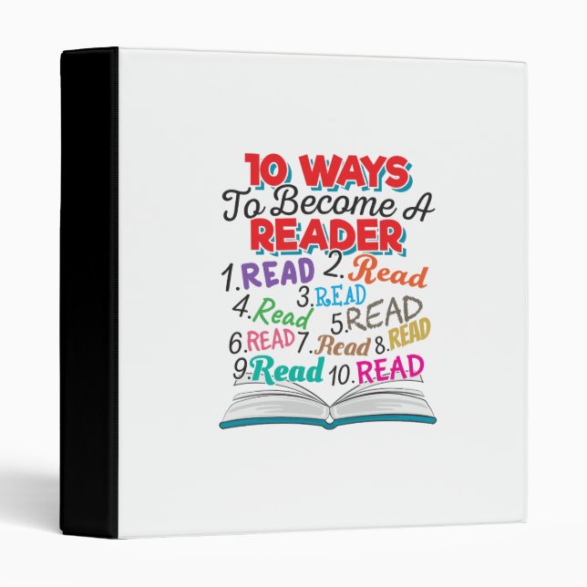Book Lover 10 Ways to Become a Reader Binder (Front/Spine)