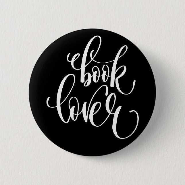 Book Lover 2 Inch Round Button (Front)