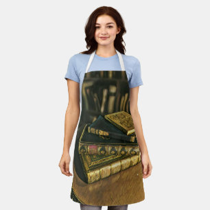 Book lover artwork apron