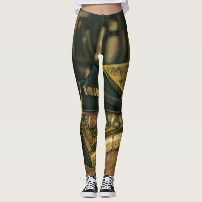 Book lover artwork leggings (Front)