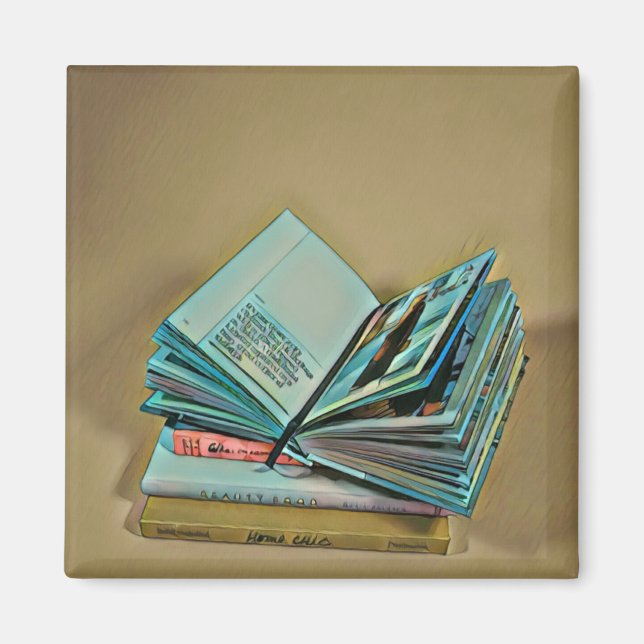 Book lover artwork magnet (Front)