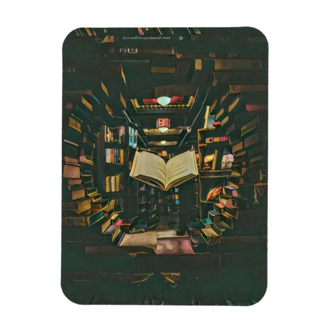 Book lover artwork magnet (Vertical)