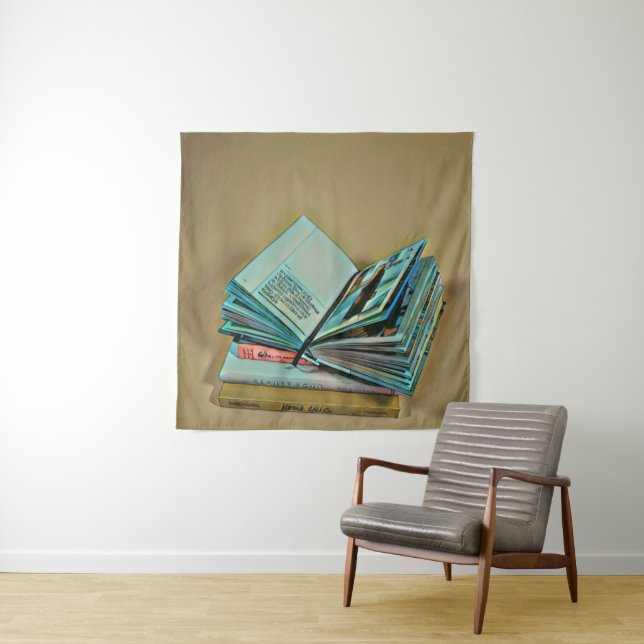 Book lover artwork tapestry (In Situ)