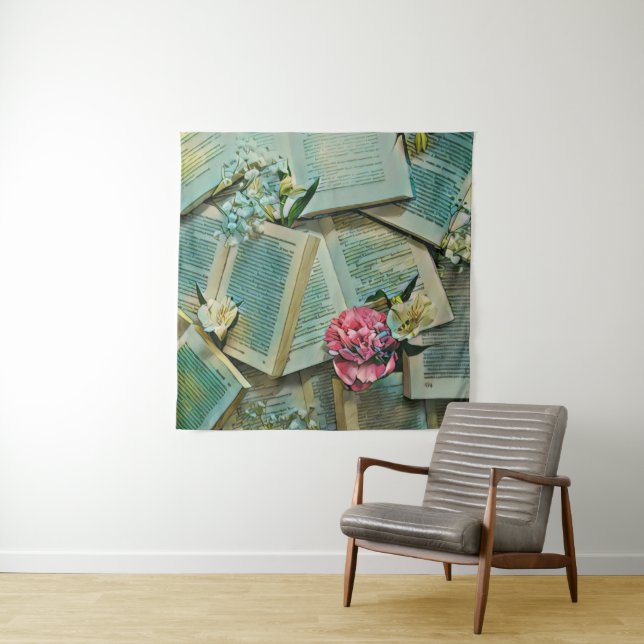 Book lover artwork tapestry (In Situ)