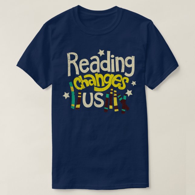 Book Lover Bibliophile Bookworm Reader Reading Cha T-Shirt (Design Front)