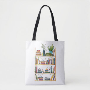Book Lover Bookshelf  Tote Bag