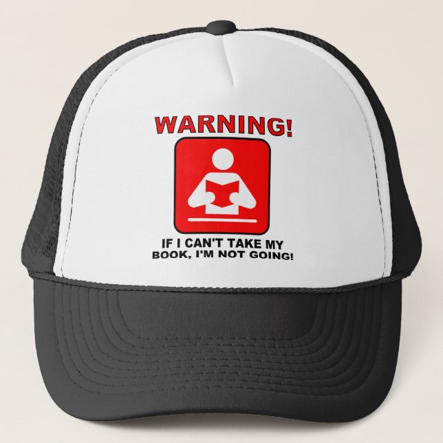 Book Lover Bookworm Warning Funny Ball Casquette C (Devant)