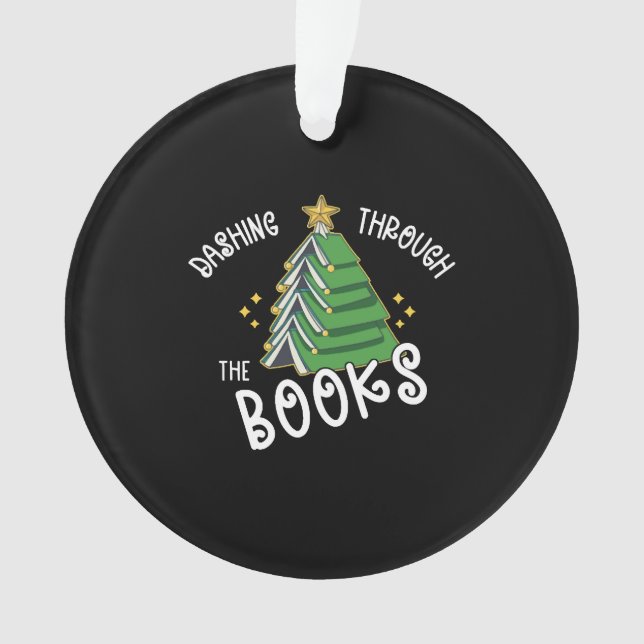 Book Lover Christmas Tree  Holiday Reading  Ornament (Front)