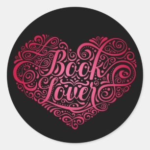 Book Lover Classic Round Sticker