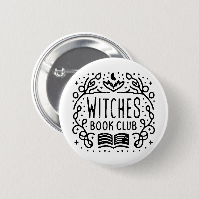 Book lover club witch academia aesthetic 2 inch round button (Front & Back)