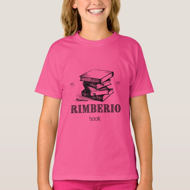Book Lover Custom Book Stack T-Shirt (Front)